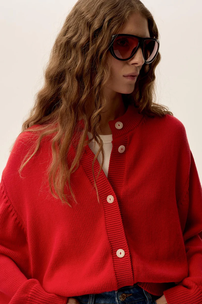 CARDIGAN ABALI TOMATE - Imagen 2