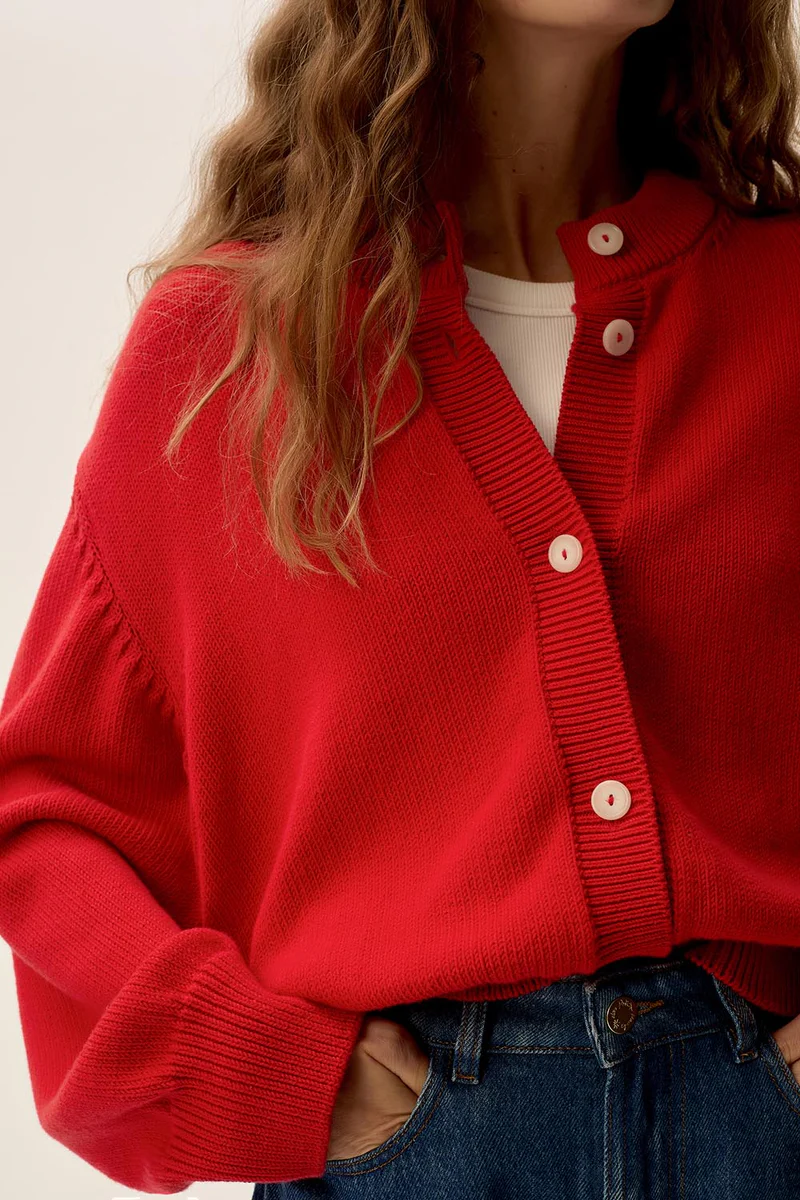 CARDIGAN ABALI TOMATE - Imagen 3
