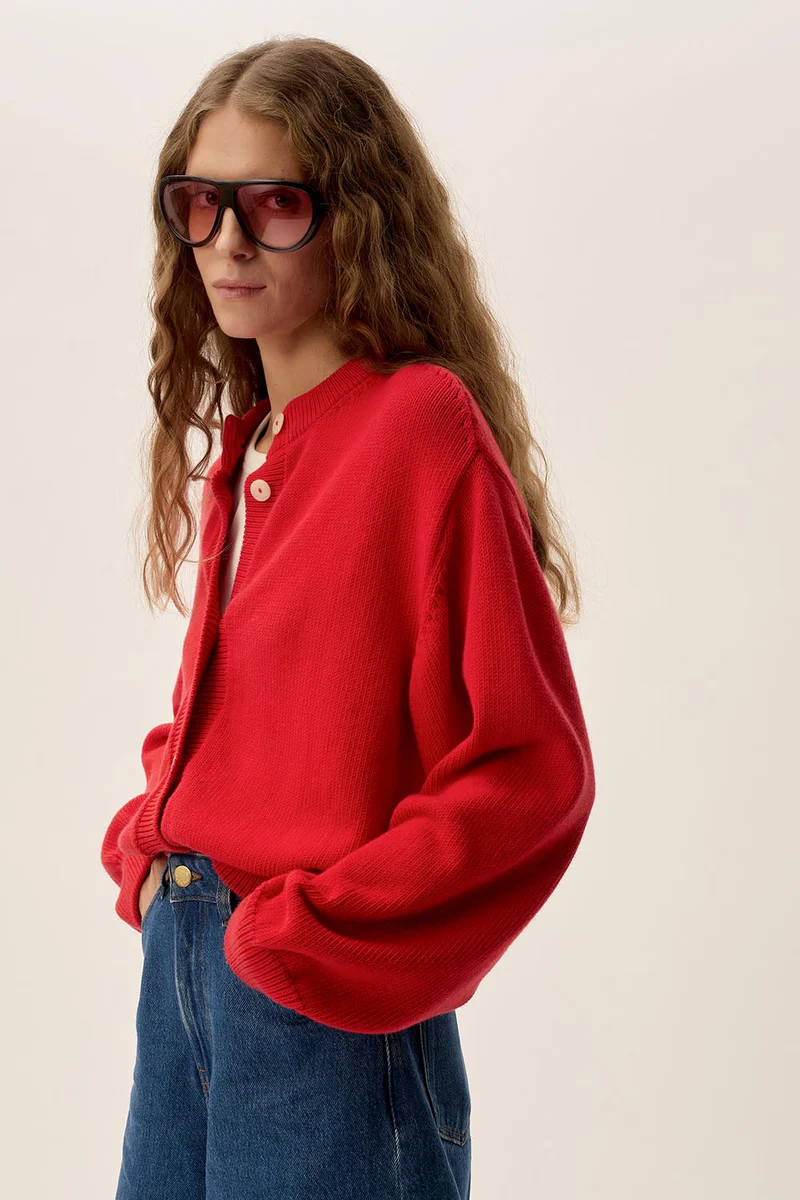 CARDIGAN ABALI TOMATE - Imagen 4