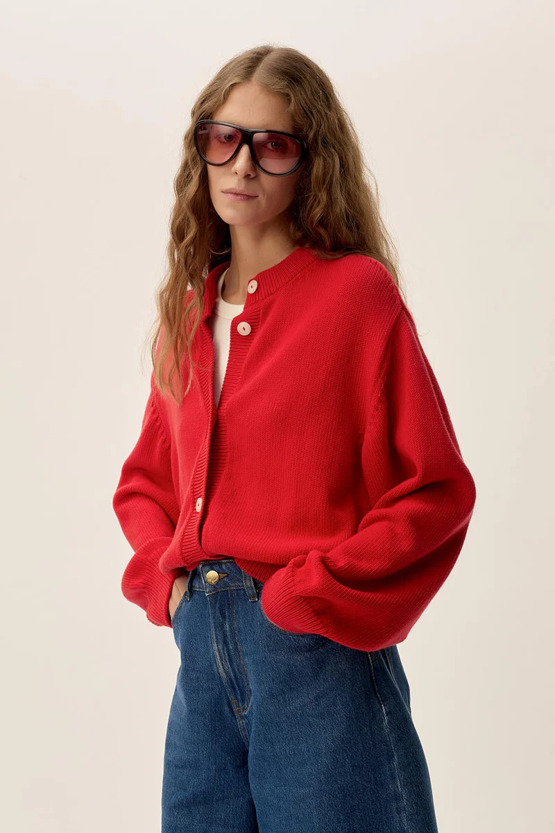 CARDIGAN ABALI TOMATE - Imagen 5