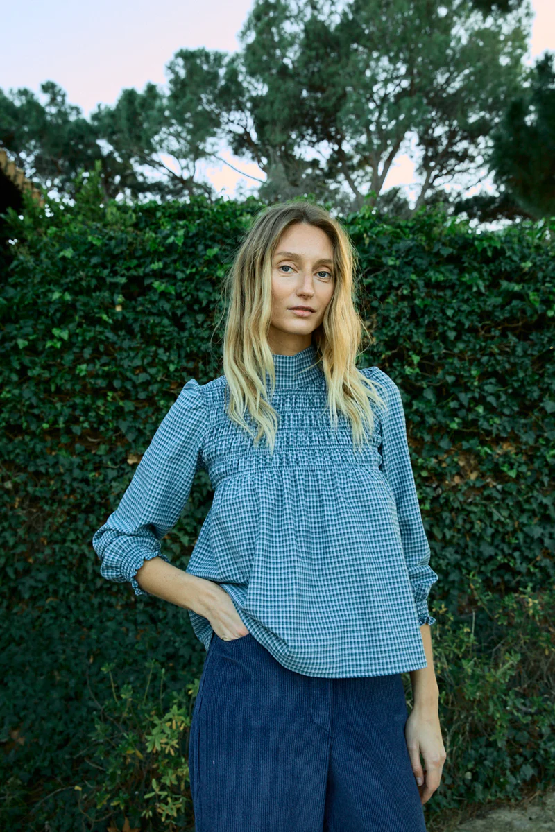 BLUSA ELINE BLUE CHECKS - Imagen 2