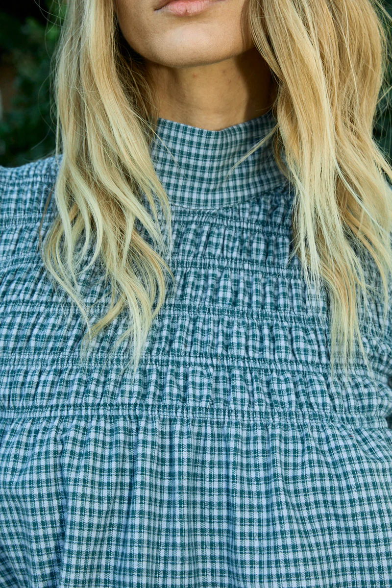 BLUSA ELINE BLUE CHECKS - Imagen 3