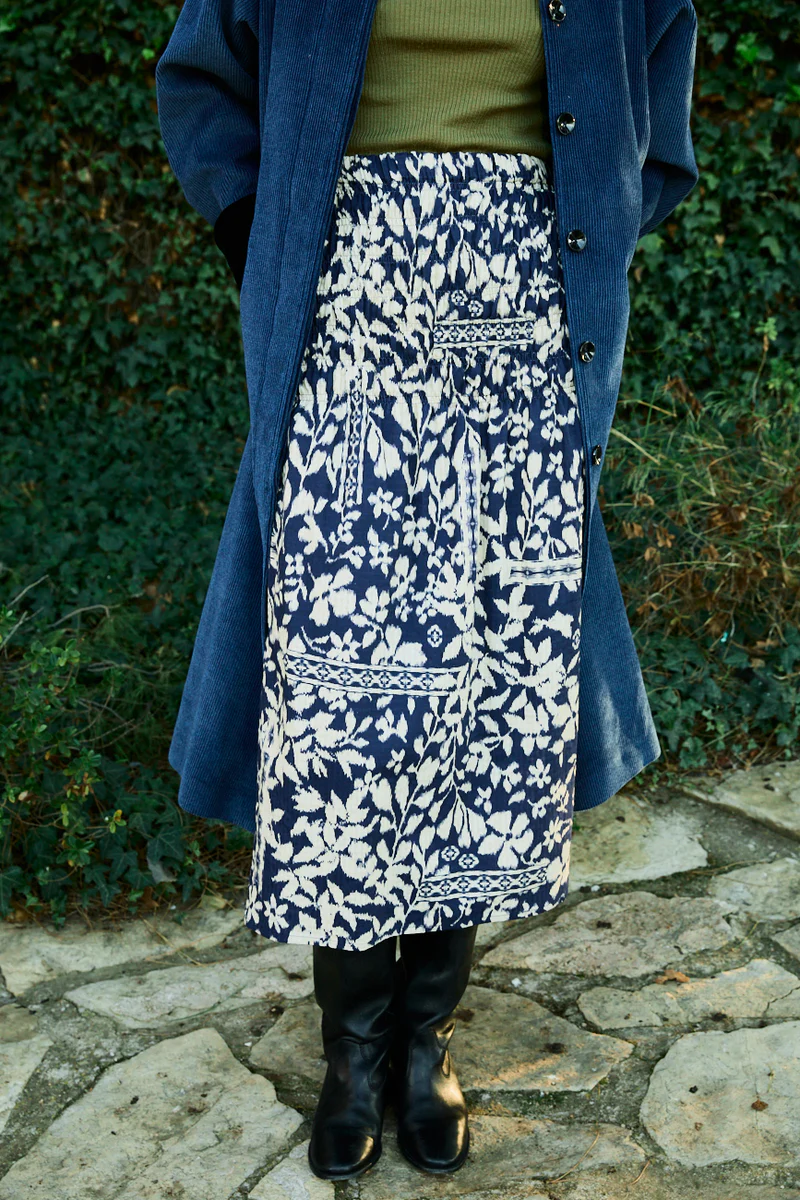 FALDA SELMA BLEU HIBISCUS - Imagen 2