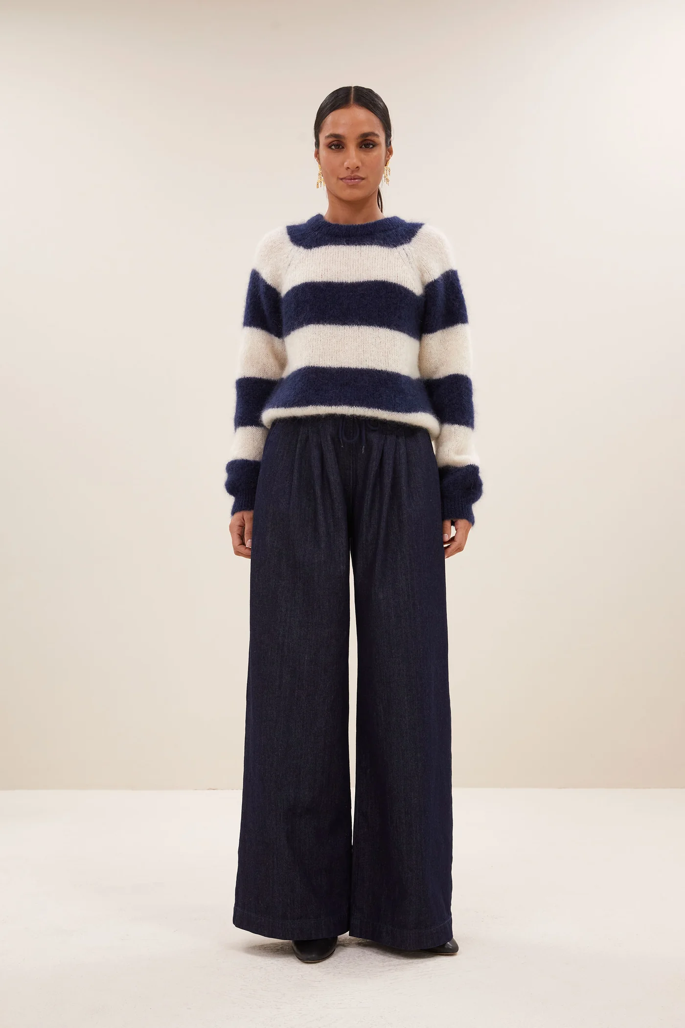 JERSEY SIAN STRIPE MIDNIGHT - Imagen 2