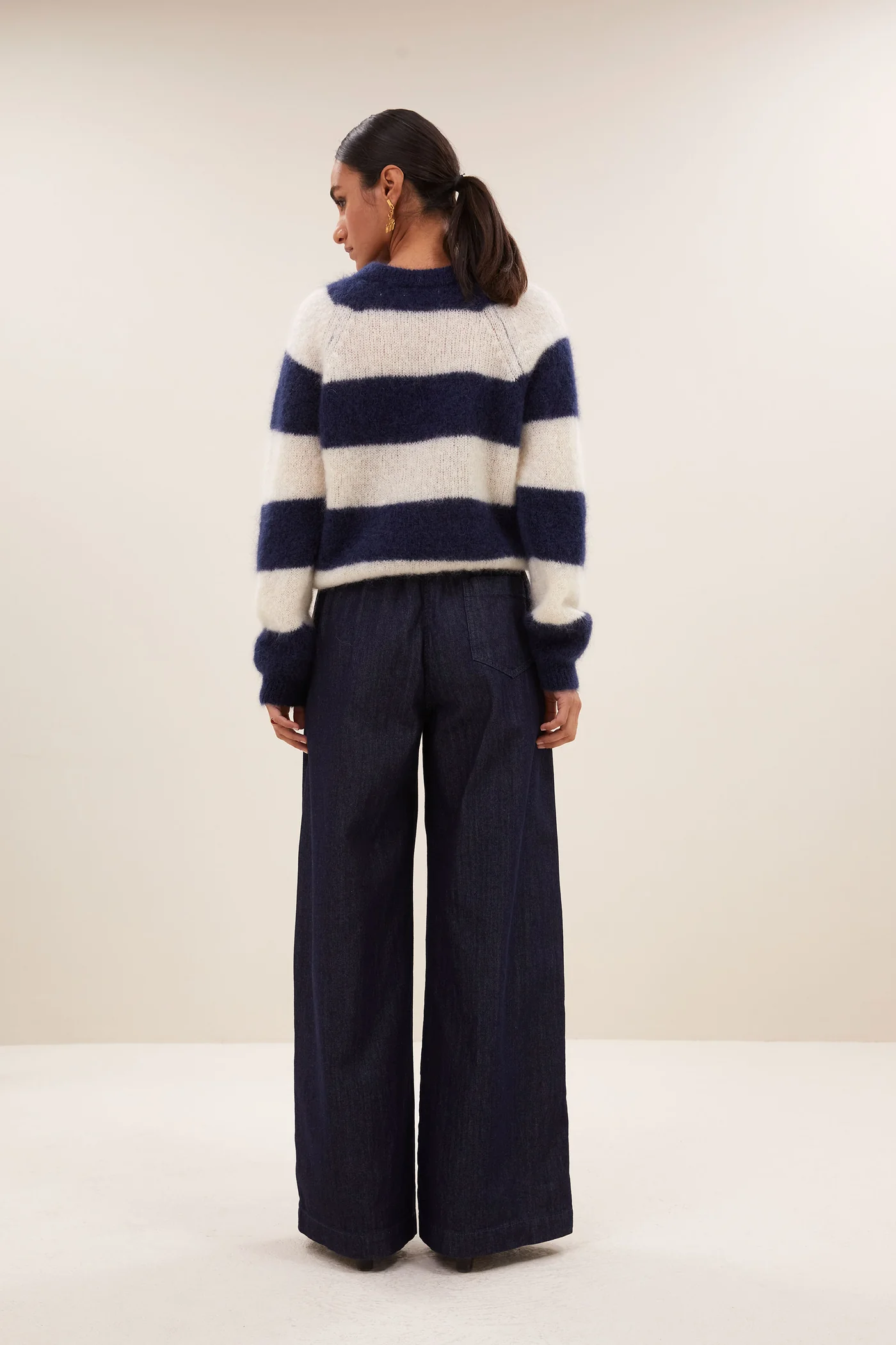 JERSEY SIAN STRIPE MIDNIGHT - Imagen 4