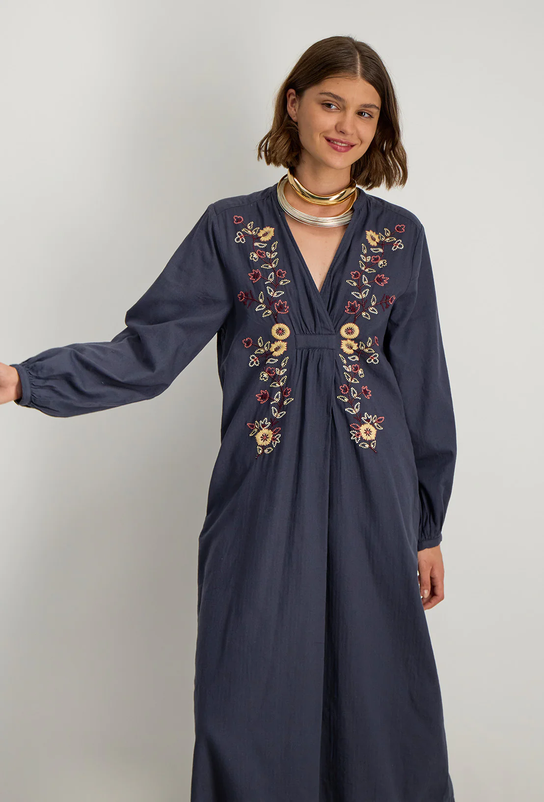 RO029 VESTIDO MIDI KLEO DENIM - Imagen 3