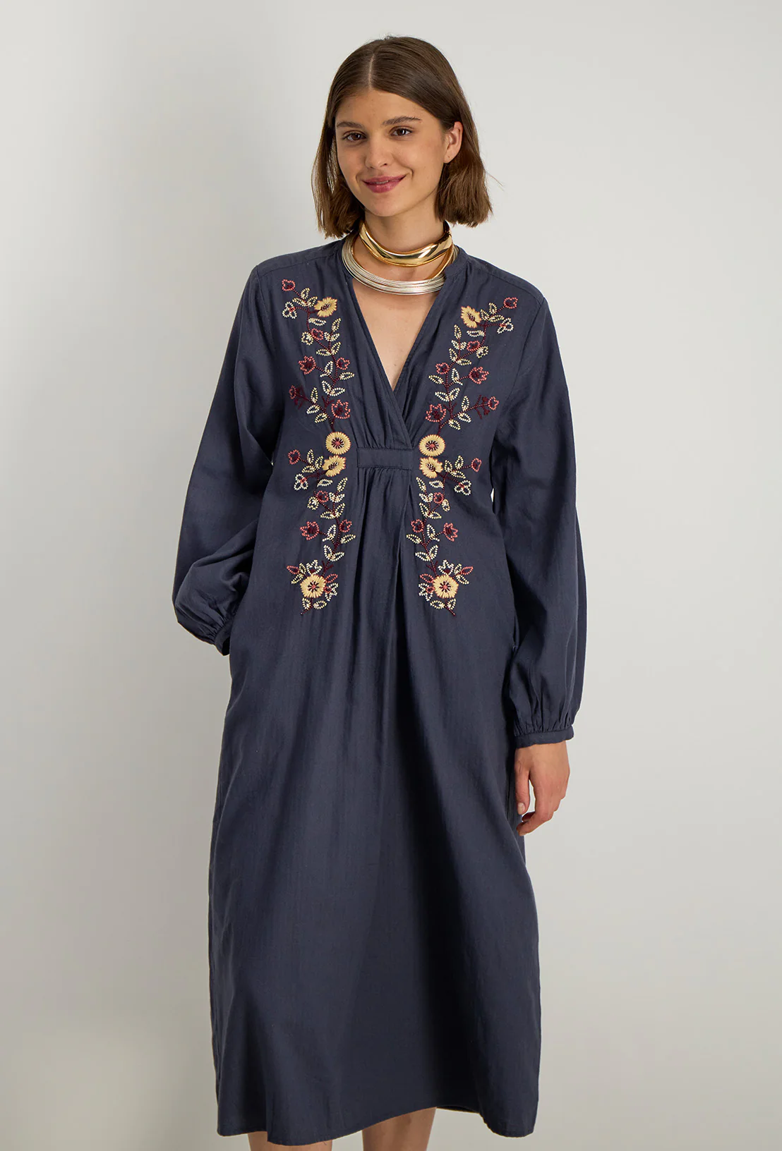RO029 VESTIDO MIDI KLEO DENIM - Imagen 4