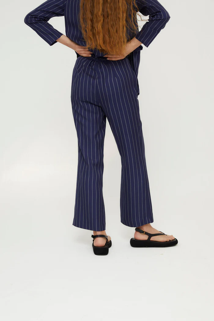 PANTALÓN OCHENTA CROP DIPLOMATICO AZUL - Imagen 3
