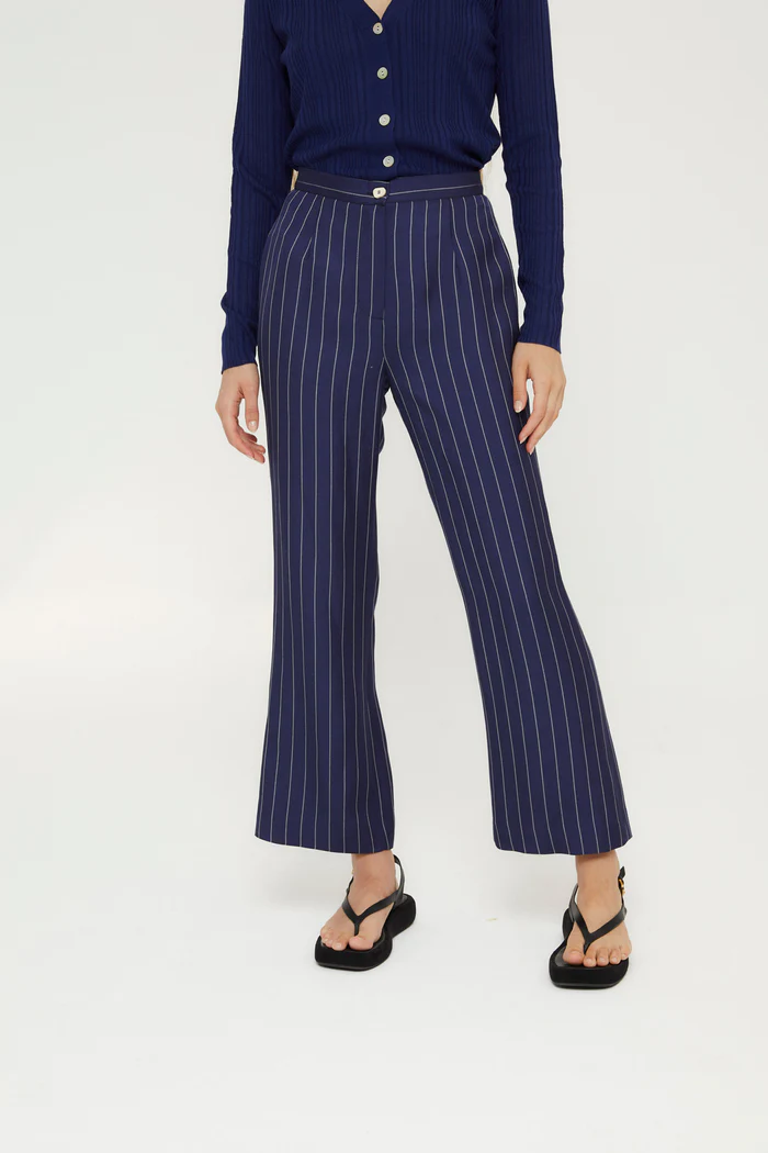 PANTALÓN OCHENTA CROP DIPLOMATICO AZUL - Imagen 4