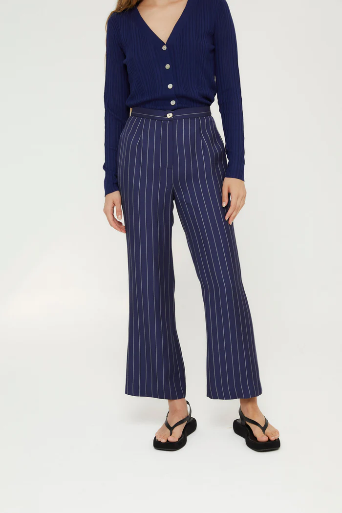 PANTALÓN OCHENTA CROP DIPLOMATICO AZUL - Imagen 5