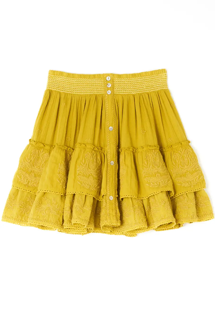 MINA EMB MINI SKIRT YELLOW