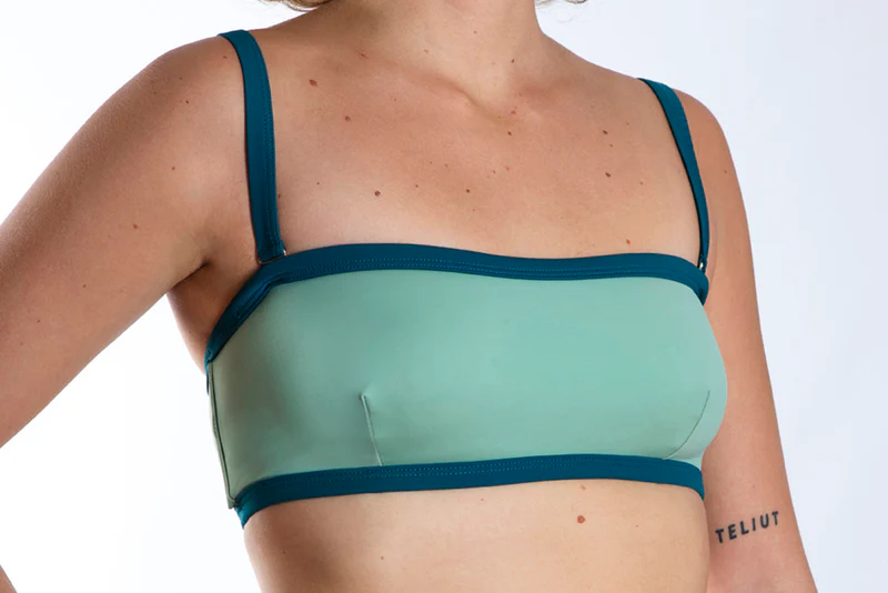BIKINI TOP BANDEAU VERDE - Imagen 6
