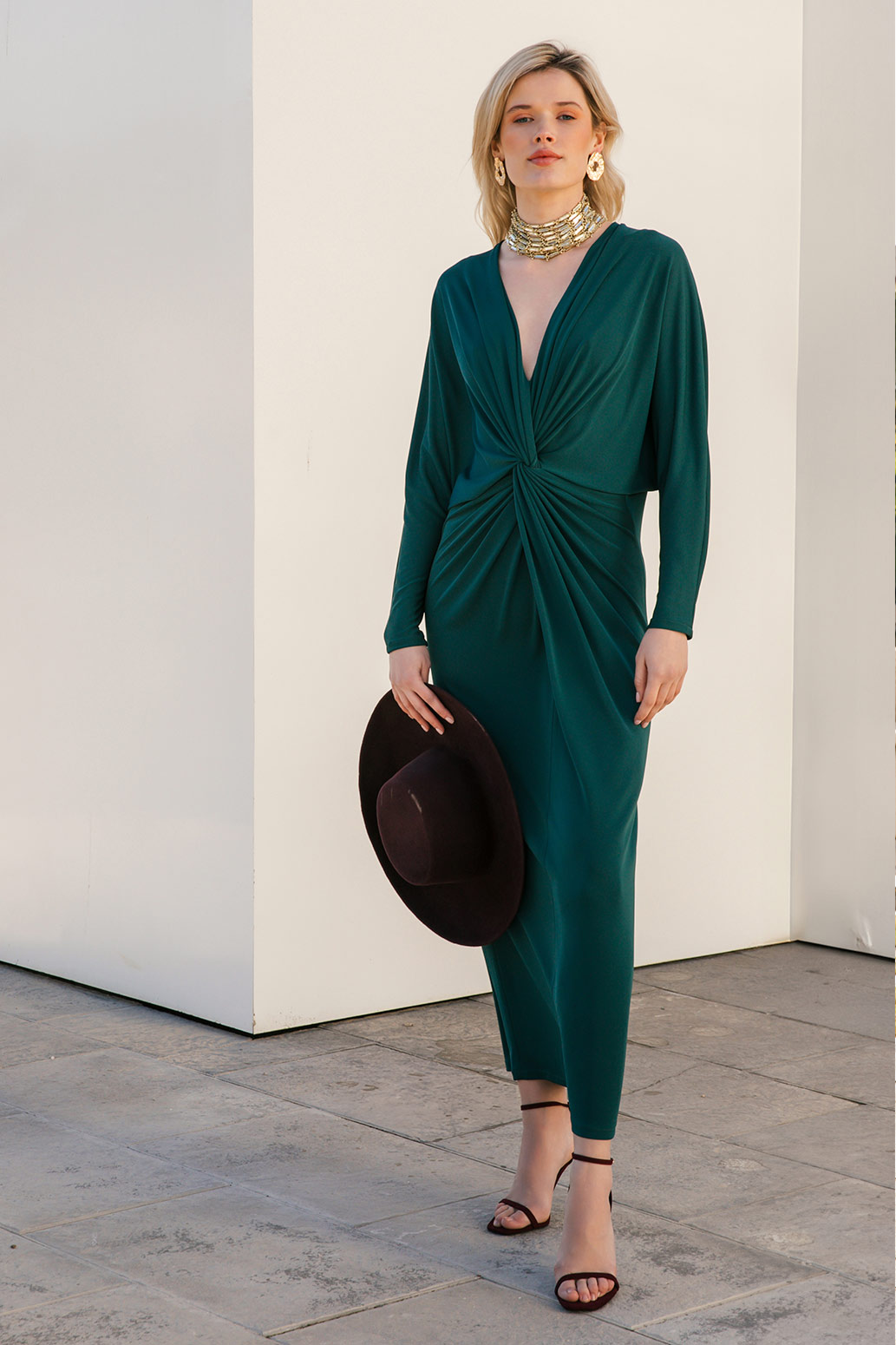 VESTIDO POBBY VERDE BOTELLA - Imagen 2