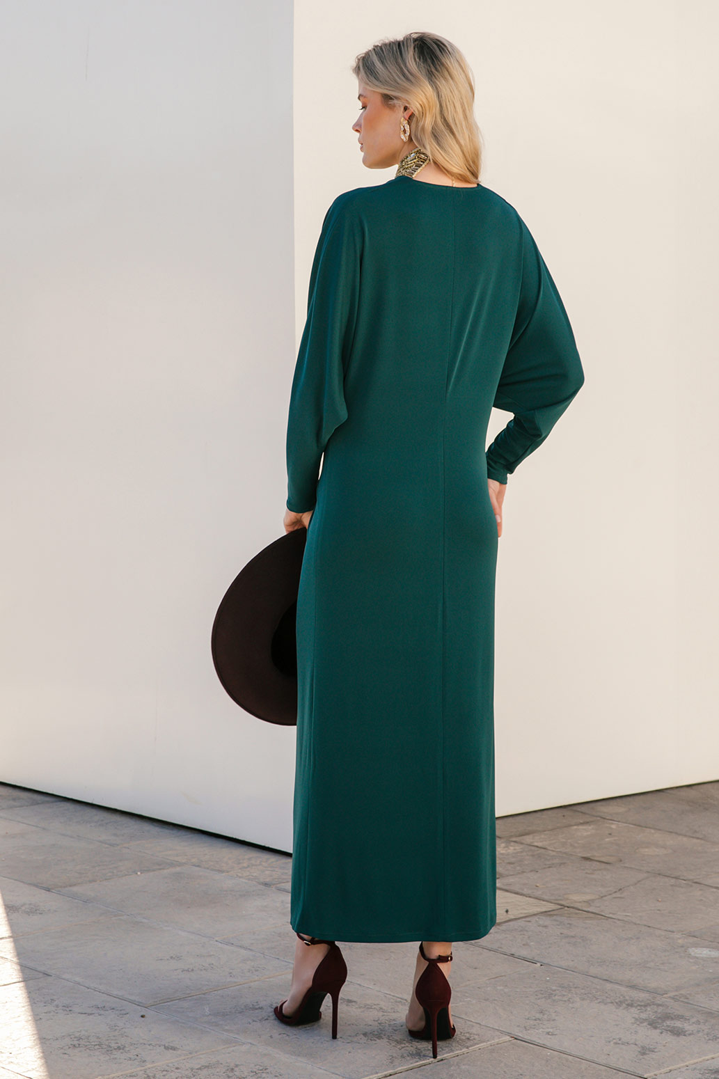 VESTIDO POBBY VERDE BOTELLA - Imagen 3