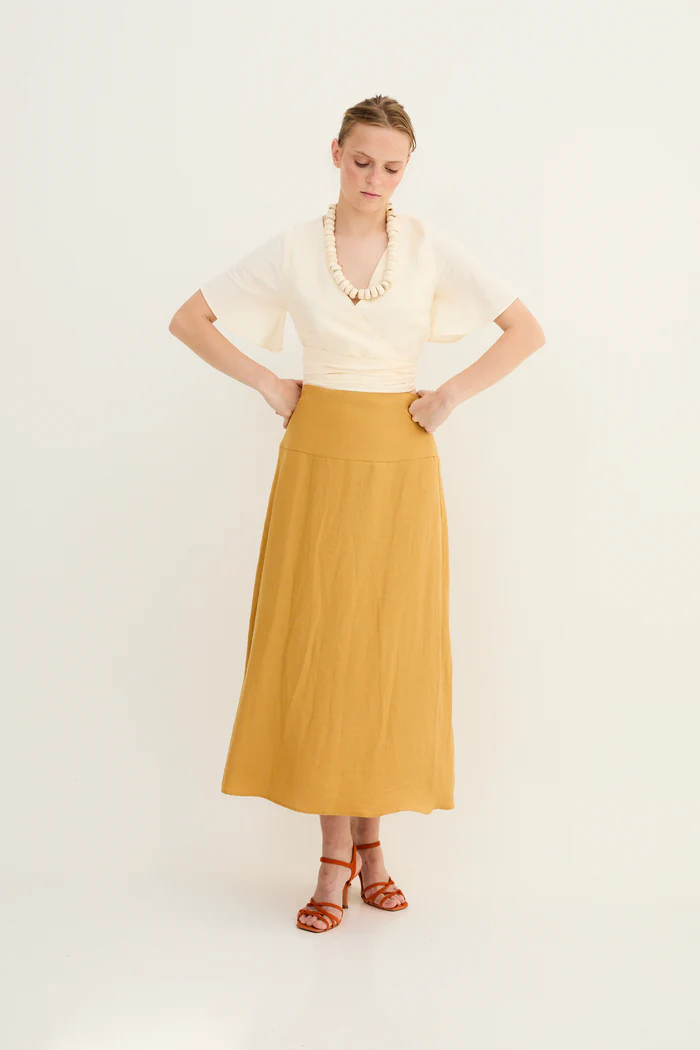 BLUSA ABANICO JADE CRUDO - Imagen 3