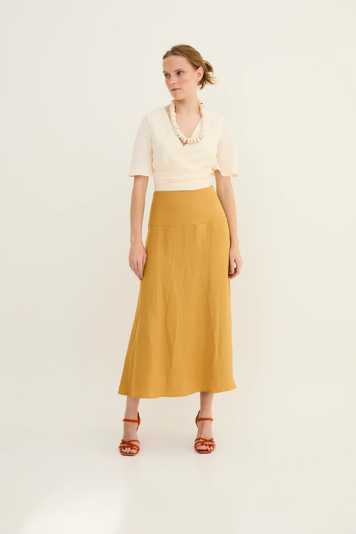 BLUSA ABANICO JADE CRUDO - Imagen 4
