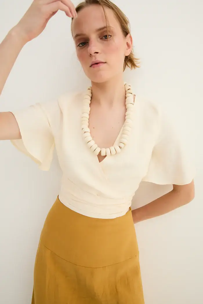 BLUSA ABANICO JADE CRUDO