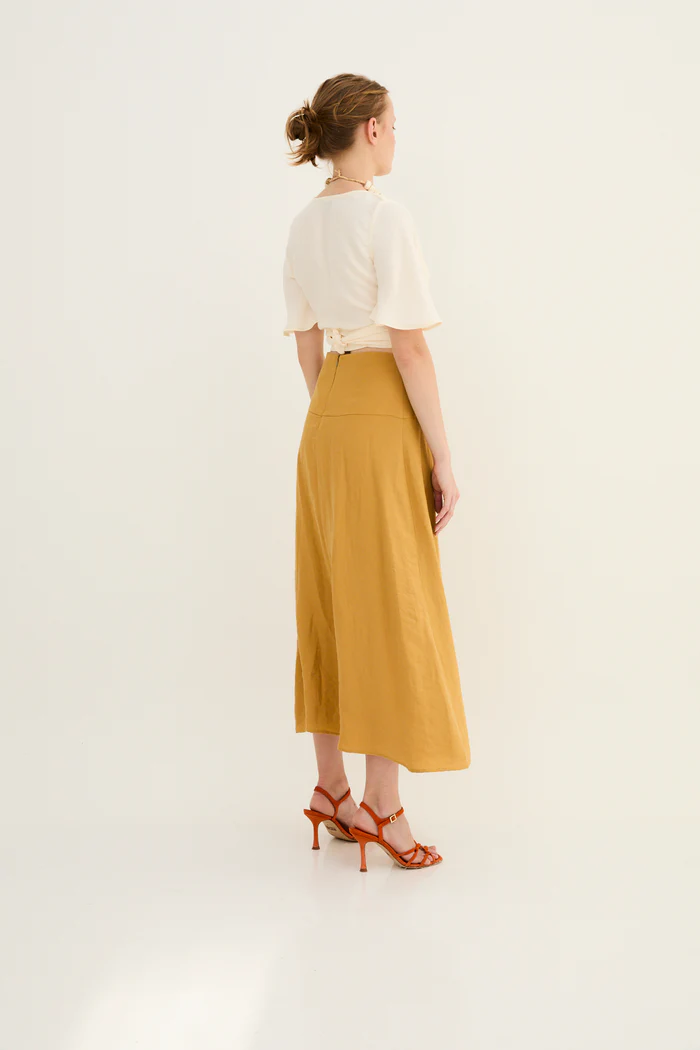 BLUSA ABANICO JADE CRUDO - Imagen 5