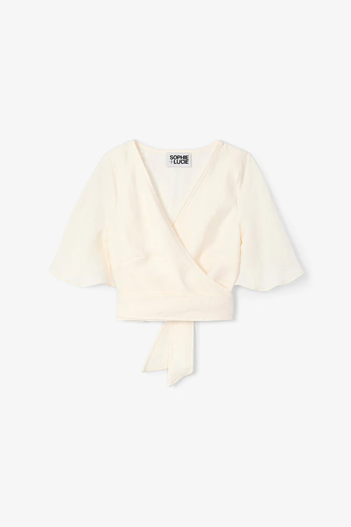 BLUSA ABANICO JADE CRUDO - Imagen 2