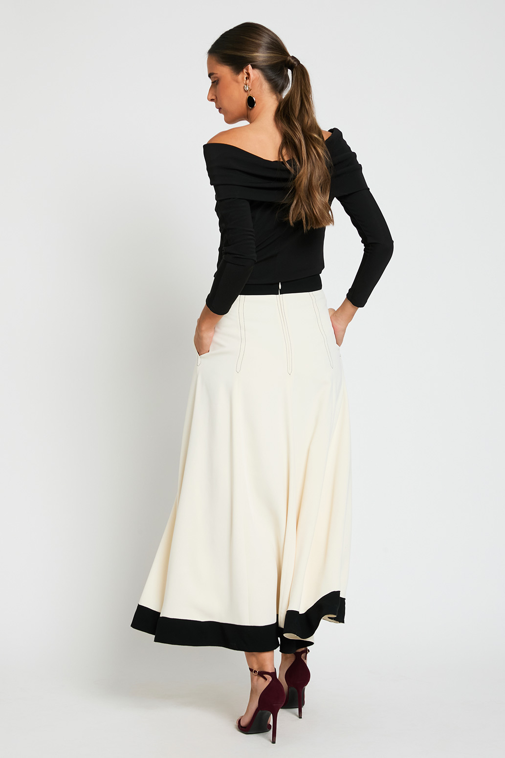 FALDA SIBONY CRUDO Y NEGRO - Imagen 2