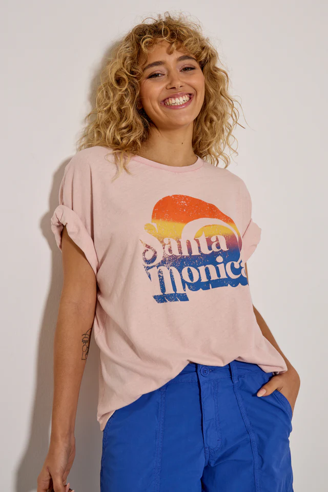 CAMISETA SANTA MÓNICA TSE2522 OLD PINK - Imagen 3