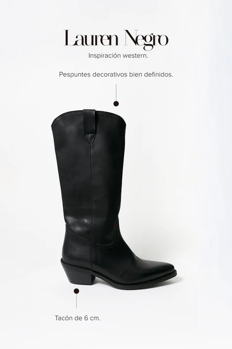 BOTA LAUREN NEGRO - Imagen 2