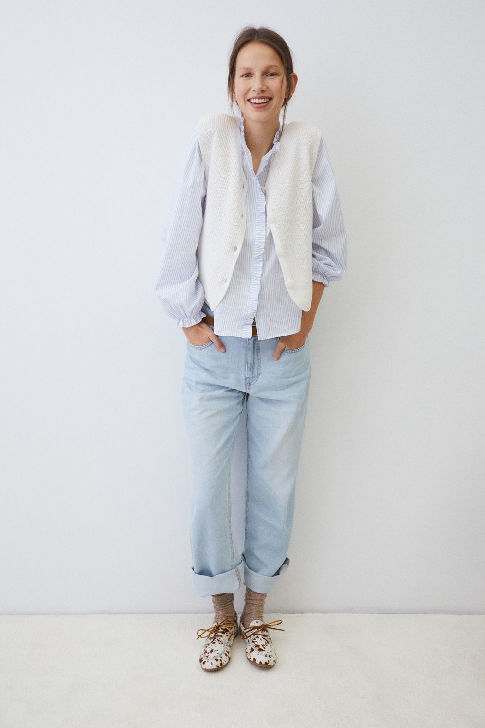 CAMISA AGUSTINE BLUE STRIPES