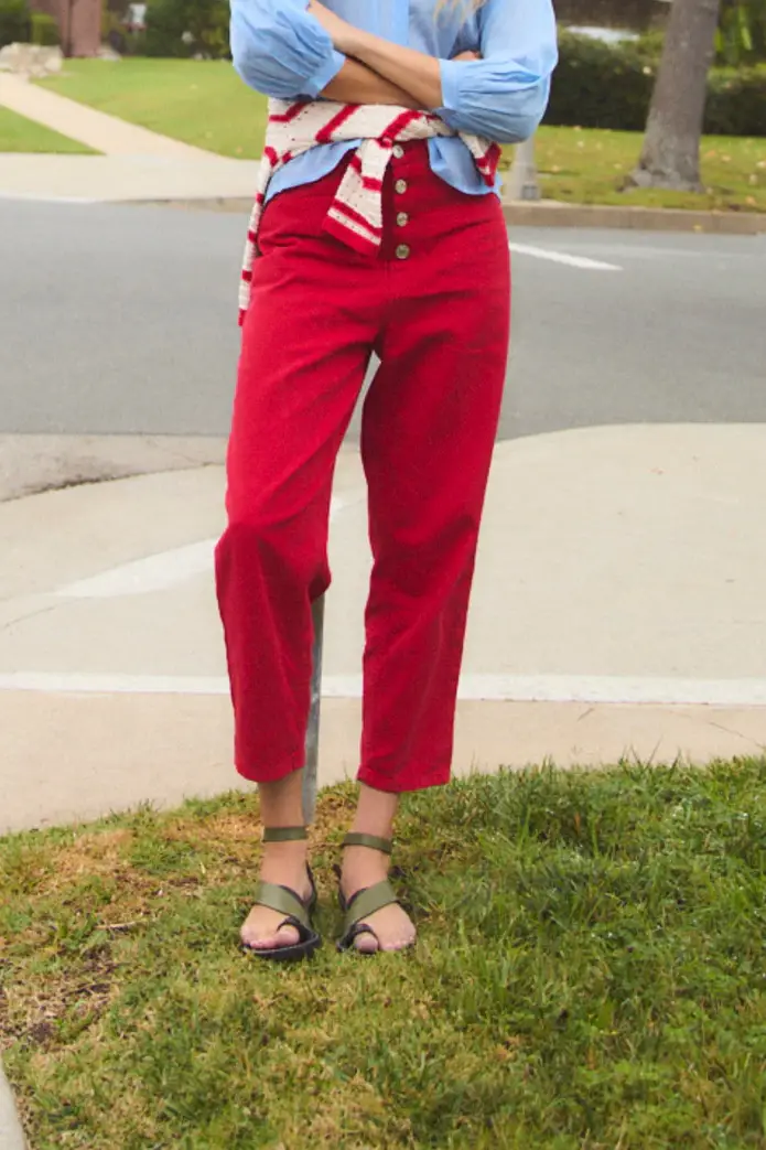 JEANS MALIBU SARGA ROJO