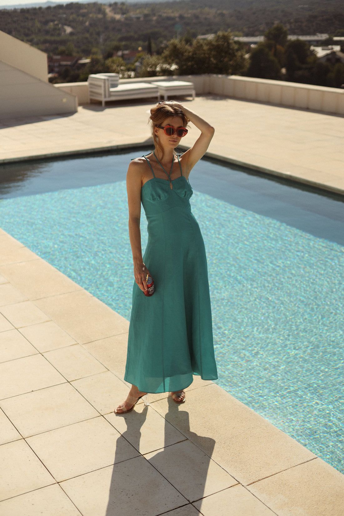 VESTIDO AMALE TURQUESA - Imagen 2